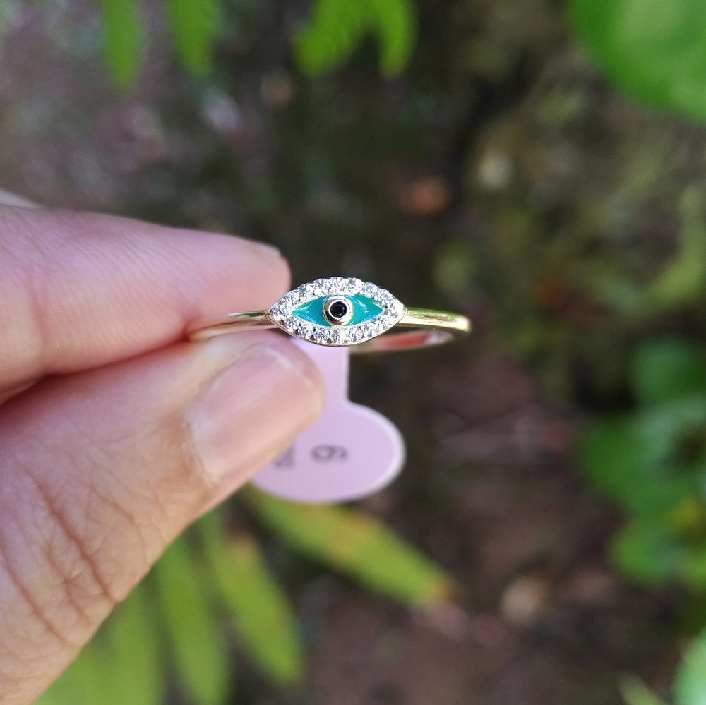 isabella m. Dainty Evil😈 Eye👁️ Ring - Sz 9 - Picture 15 of 15
